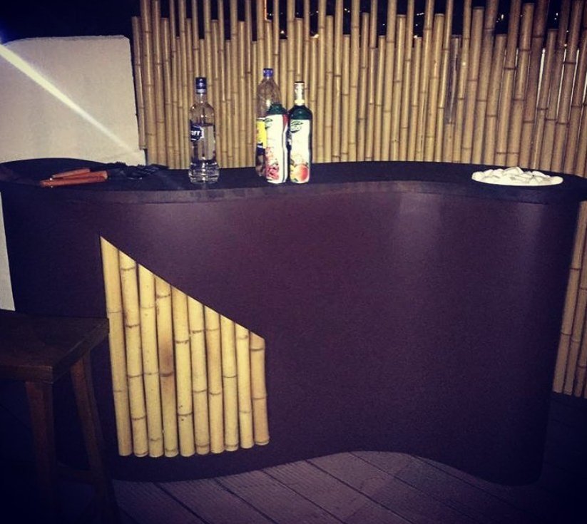 Bar en acier et bambou pour aménagement extérieur — Fer'Play